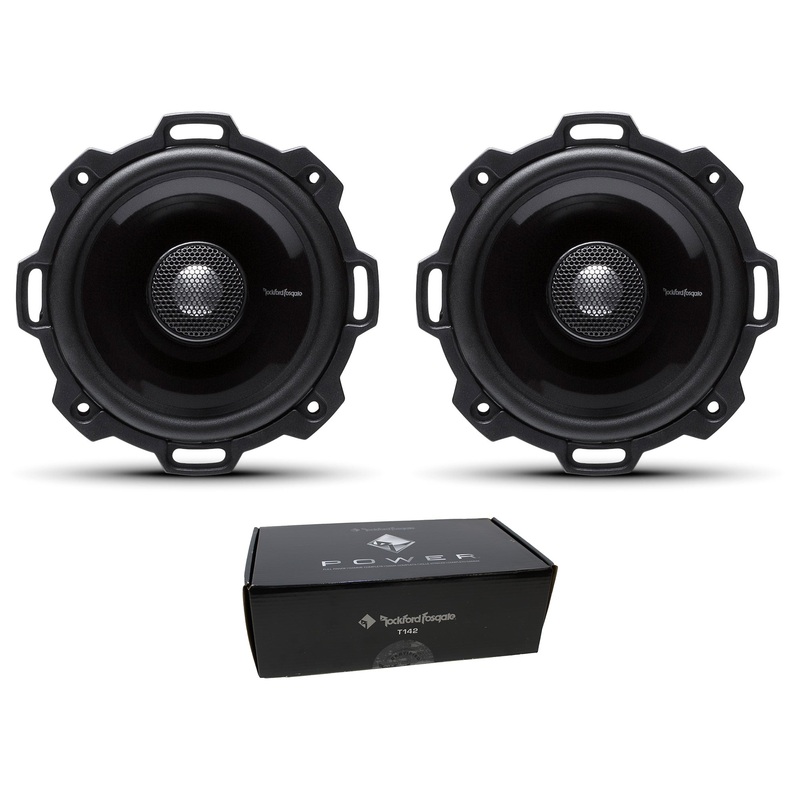 Pair of Rockford Fosgate 4″ Power 160W 4 Ohm 2-Way Full-Range Coax Speakers T142