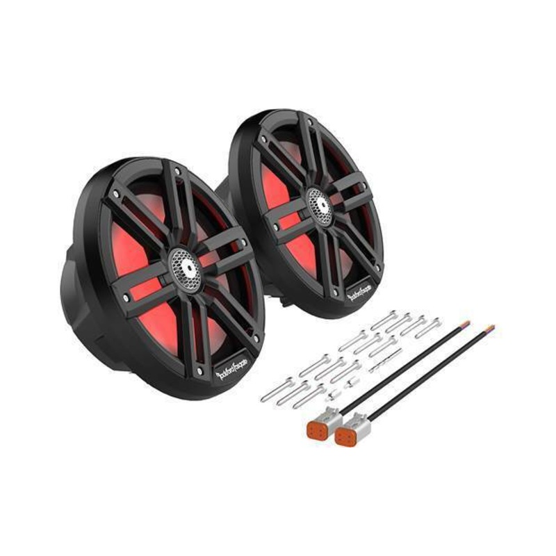 Pair of Rockford Fosgate 8″ Black 2000W 4 Ohm Color Optix Marine 2-Way M2-8B