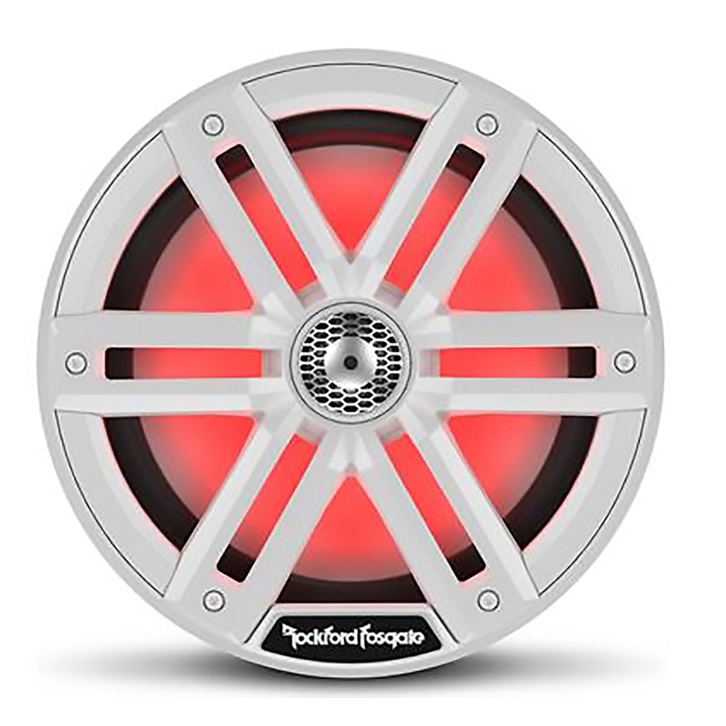 Pair of Rockford Fosgate 8″ White 2000W 4 Ohm Color Optix Marine 2-Way M2-8