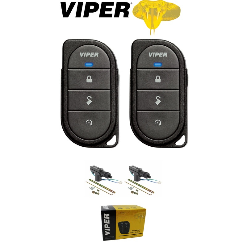 Viper 1-Way Keyless Entry System 2 4-Button Remotes + 2 Door Locks 412V