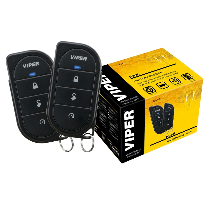 Viper 1-Way Keyless Entry System 2 4-Button Remotes + 4 Door Locks 412V
