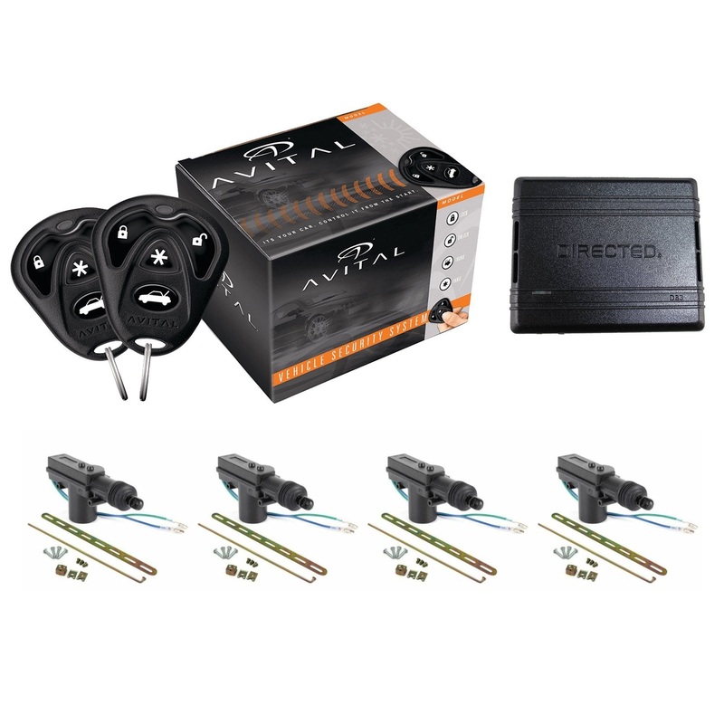 Avital 1-Way Keyless Entry System + DB3 Bypass Module + 4 Door Locks