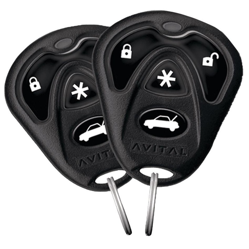 Avital 1-Way Keyless Entry System with Two 4-Button Remotes + DB3 Bypass Module