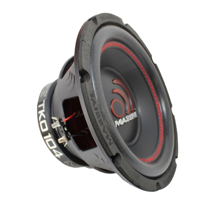Massive Audio TKO Series TKO104 10″ 600 Watt Dual 4 Ohm Subwoofer