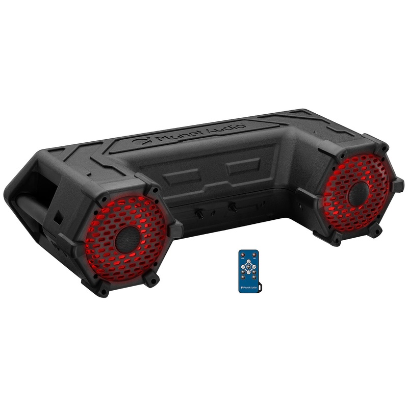 Planet Audio 6.5″ Bluetooth Off Road ATV/UTV Sound System w/ RGB LED Light Bar