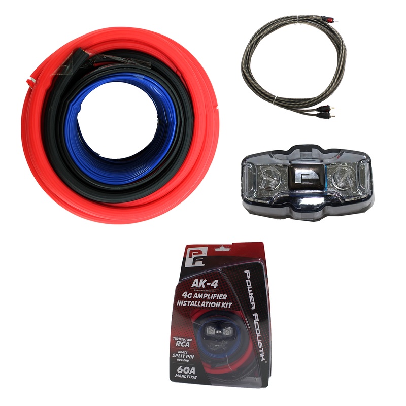 Power Acoustik 4G Amplifier Installation Kit 60A MANL Fuse AK-4