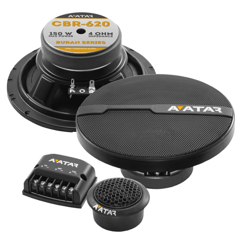 Avatar CBR-620 6.5″ 75W RMS 4 Ohm 2-Way Component Speaker Series Buran Series