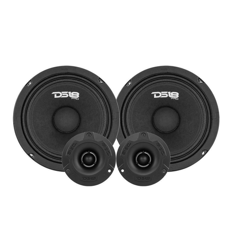 DS18 PRO-GM8.4PK2 8″ 1400W 4 Ohm Midrange Loudspeaker & Bullet Tweeter Package