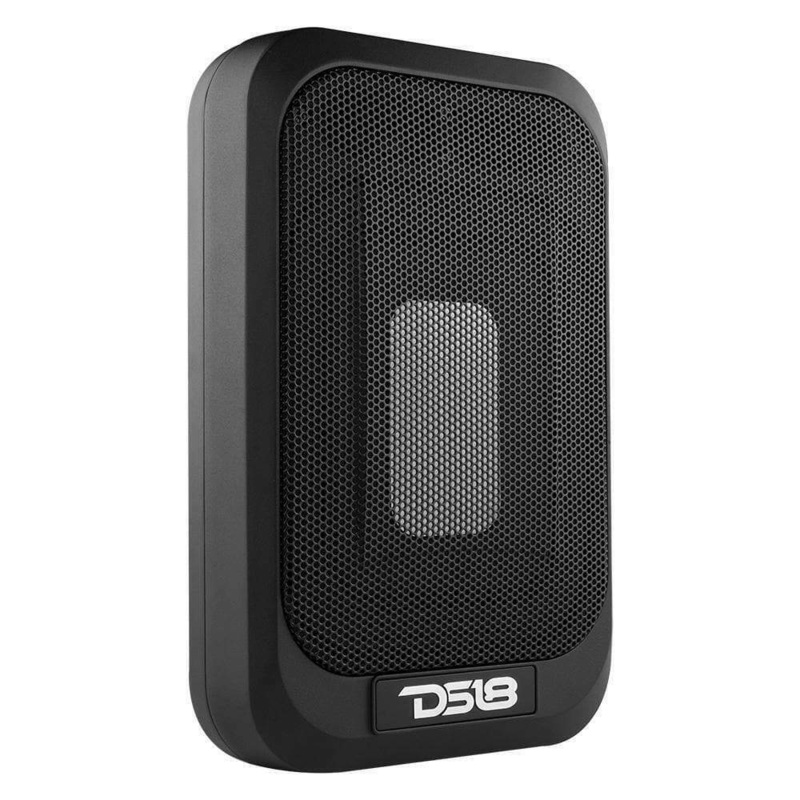 DS18 SQBASSx2 7×9″ 1200 Watt Amplified Under Seat Subwoofer w/ 4×6″ Radiator