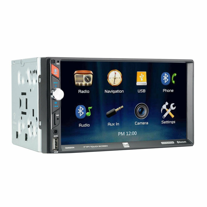 Dual DM620N 7″ Touchscreen Bluetooth Mechless Receiver w/ Built-In Navigation