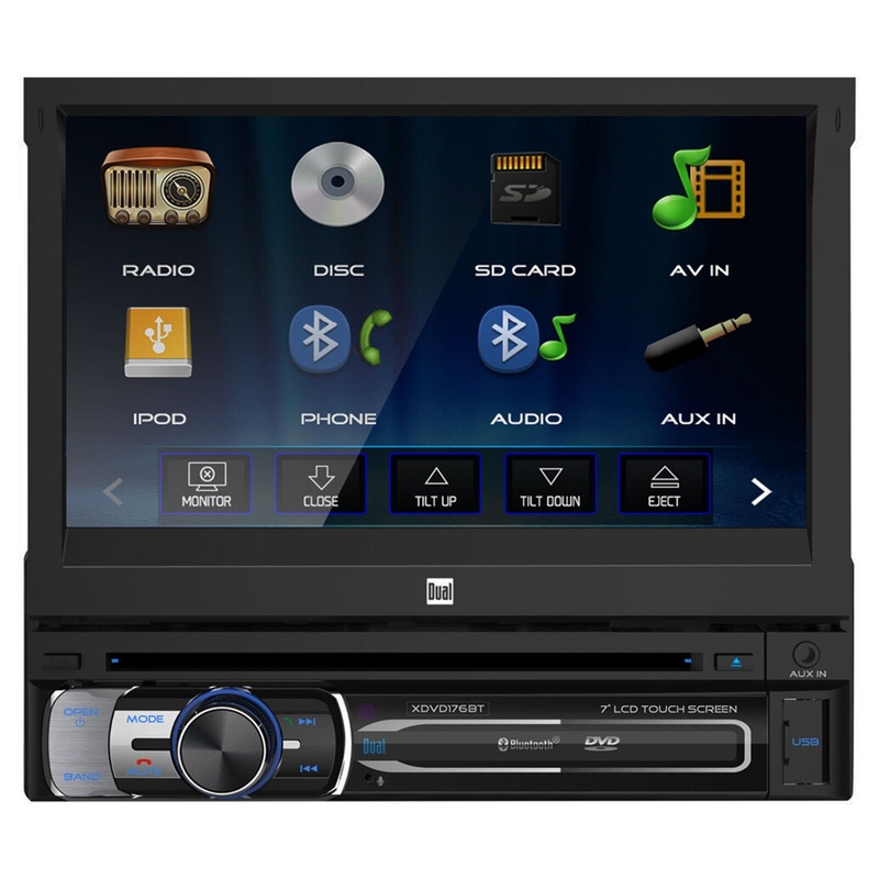 Dual XDVD176BT 7″ Touchscreen Bluetooth Single Din DVD Multimedia Receiver