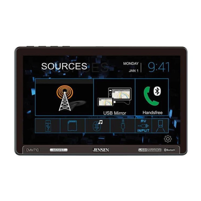 Jensen CMM710 10.1″ Touchscreen Bluetooth Single Din Digital Multimedia Receiver