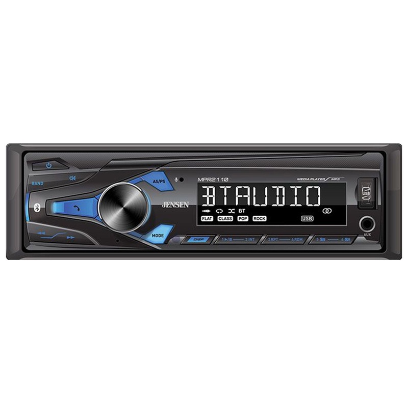 Jensen MPR2110 Single Din Bluetooth AM/FM MP3 USB/AUX Digital Car Stereo