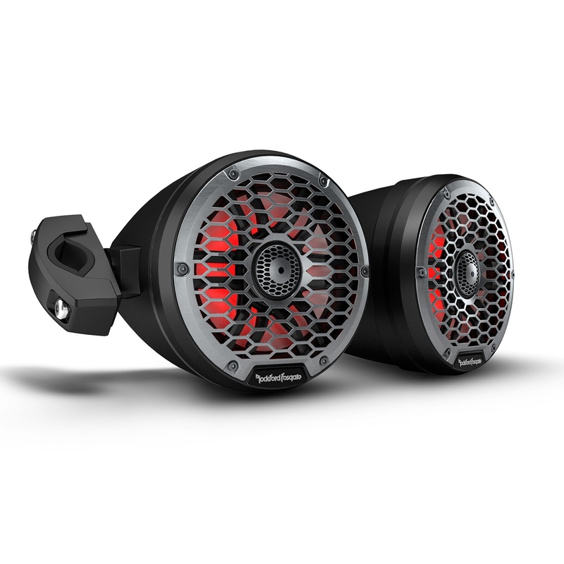 Pair Rockford Fosgate M2WL-65MB 6.5″ 600W 4Ohm Marine & Powersports RGB Speakers