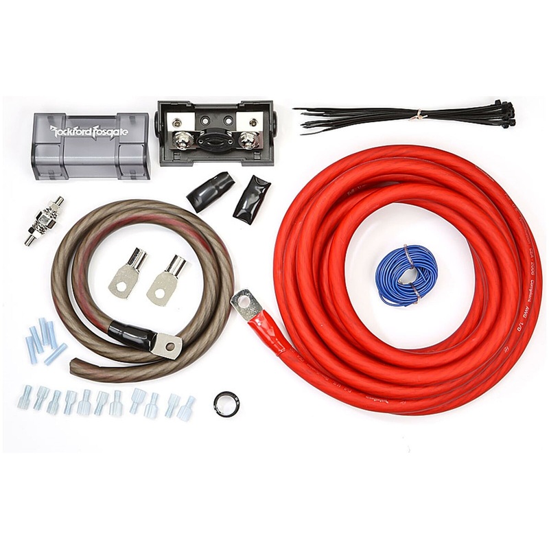 Rockford Fosgate RFK1 1/0 Gauge PC-OFC Power Installation Amplifier Kit