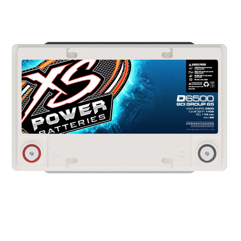 XS Power 12V Pro Car Audio Super Starting Battery 4000W Max Power D6500