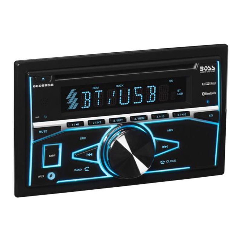 BOSS 2 DIN Bluetooth Receiver with CD, AUX, USB, MP3, FM/AM, & Wireless Remote