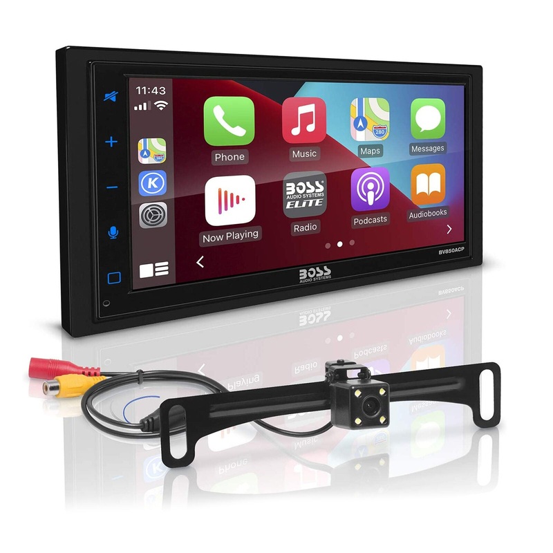 BOSS 6.75″ Touchscreen Radio w/ Bluetooth/USB/SD/MP3/FM/AM & Rear View Camera