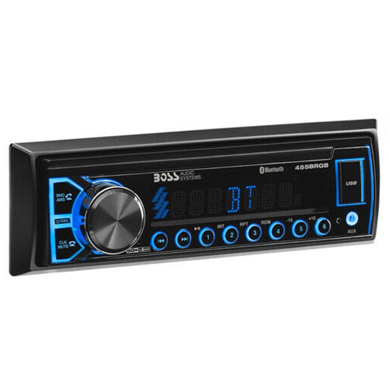 Boss Audio Systems 455BRGB Bluetooth/USB, MP3, WMA, FM/AM Single-Din Receiver