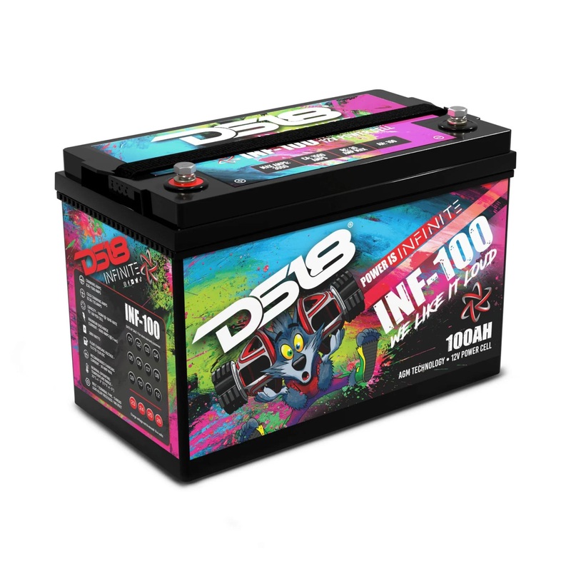 DS18 12V Battery 100 AH 2800W AGM Group 31 1200 Amps INFINITE INF-100