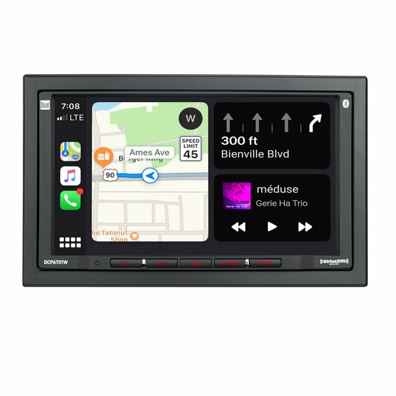 Dual 7″ LED/LCD Touchscreen Radio Apple Carplay Bluetooth Double Din WIFI