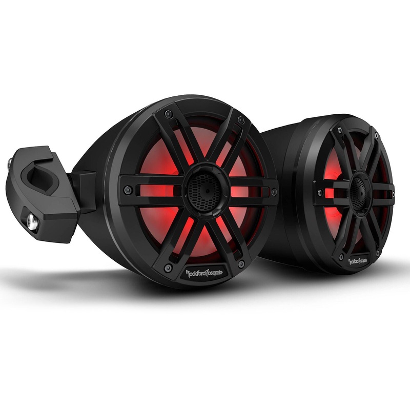 Pair of Rockford 6.5″ Moto-Can 300W 4 Ohm Color Optix Marine 2-Way Speakers