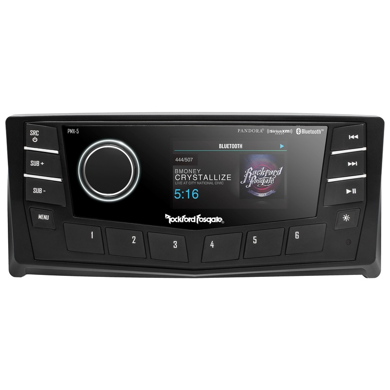 Rockford Fosgate 2.7″ Bluetooth Marine Radio with AM/FM/WB/AUX/USB & CANbus