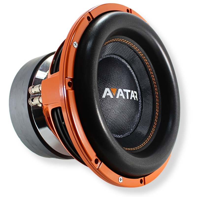 12″ 6000 Watts Peak Dual 1 Ohm Subwoofer Avatar Tsunami Orange STU-1246-D1