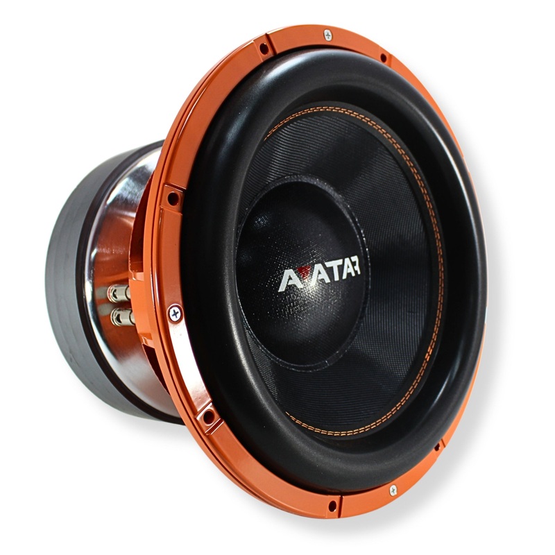 15″ Dual 1-Ohm Car Audio Subwoofer 7600 watts, Avatar Volcano Orange SVL-1547-D1