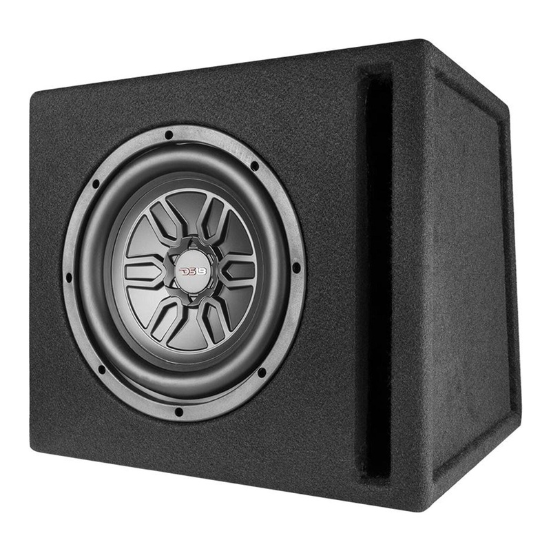 DS18 10″ 400Watt 4 Ohm Loaded Ported Enclosure w/ Amplifier and Amp kit LSE-110A