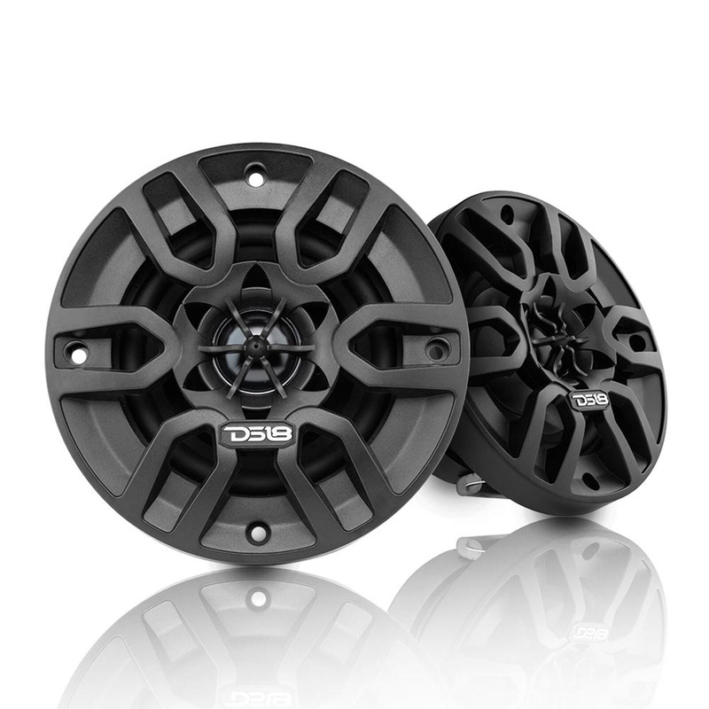 DS18 Hydro 4″ 300 Watts 4 Ohm 2-Way Marine Speakers Black Pair MP4