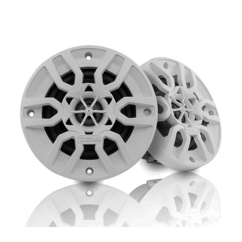 DS18 Hydro 4″ 300 Watts 4 Ohm 2-Way Marine Speakers White Pair MP4