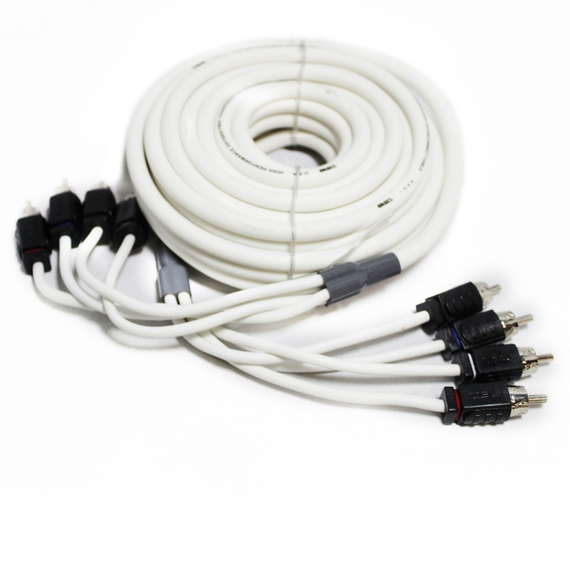 DS18 RCA 25 Feet Marine Tinned OFC 4 Channel Shielded Noise Reduction Cable