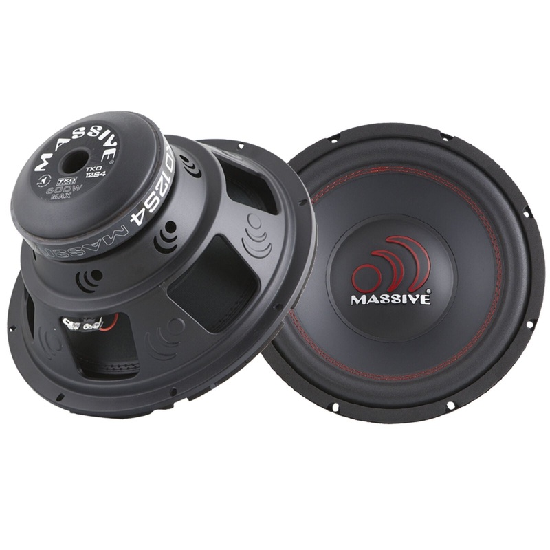 Massive Audio 12″ 600 Watt 4 Ohm Bass Subwoofer TKO12S4