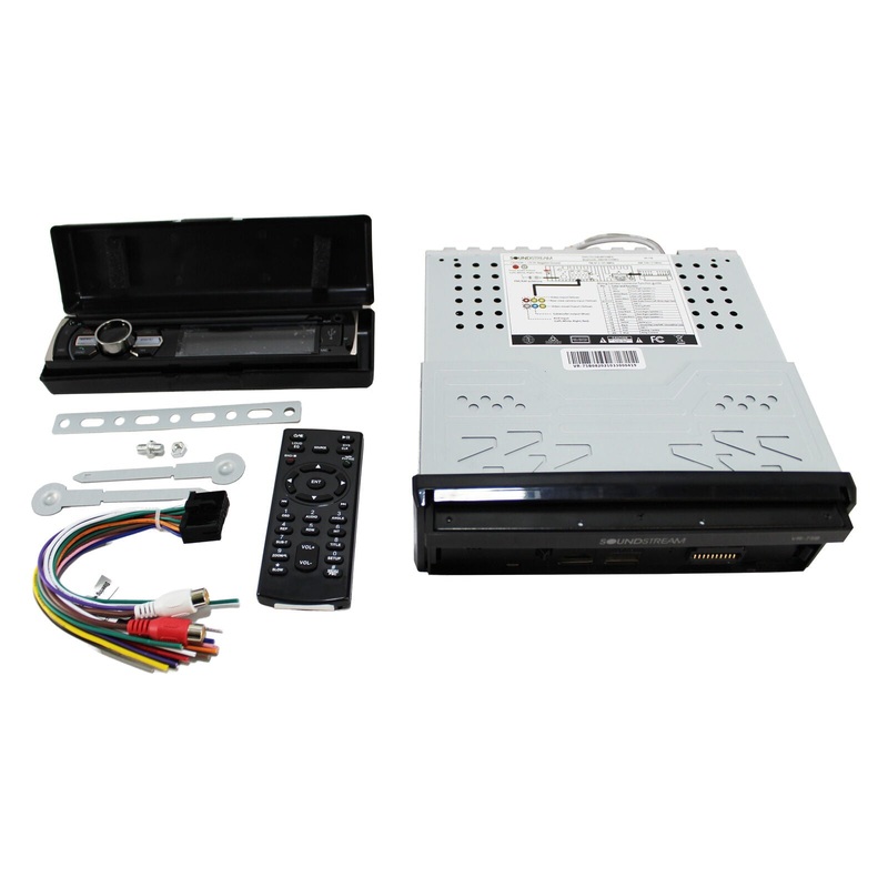 Soundstream 1-DIN Flip Up 7″ LCD Bluetooth/CD/DVD Radio w/10 Band EQ VR-75B