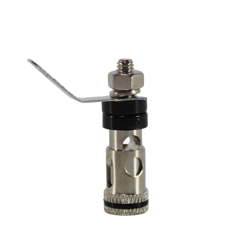 12 Gauge Brass/Nickel Plated Negative (Black) Speaker Push Terminals