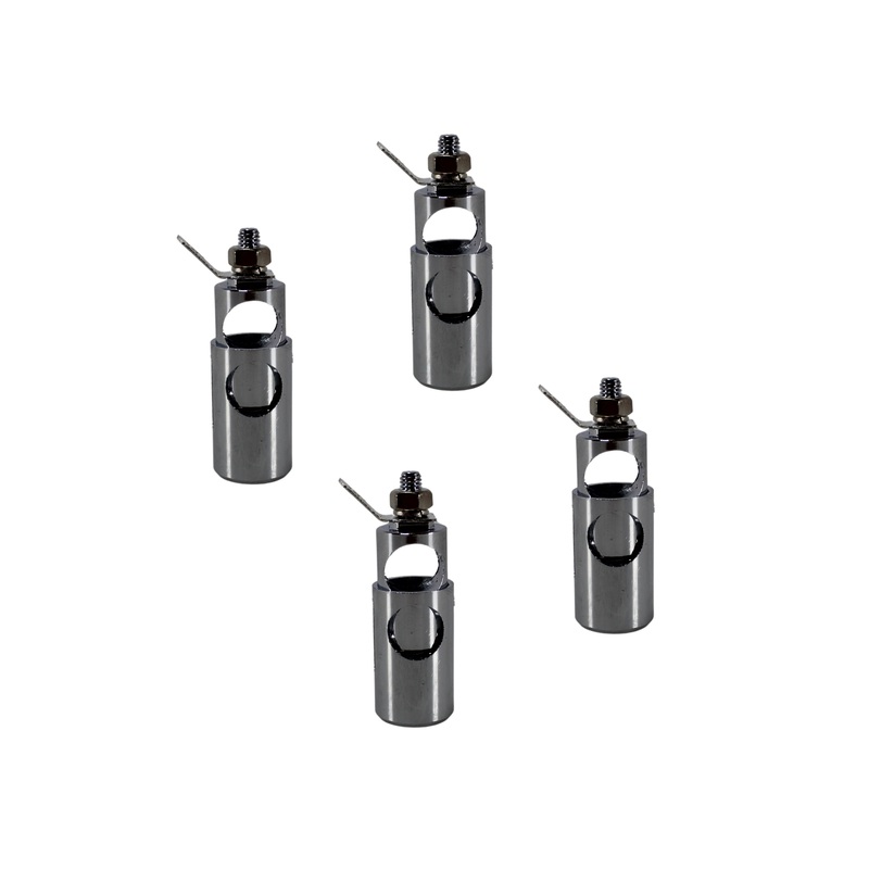 Big Jeff Audio 2 Pairs of 4 Gauge Brass/Nickel Plated Speaker Push Terminals