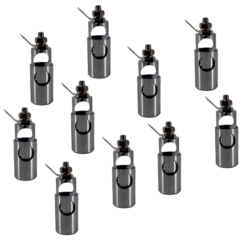 Big Jeff Audio 5 Pairs of 4 Gauge Brass/Nickel Plated Speaker Push Terminals