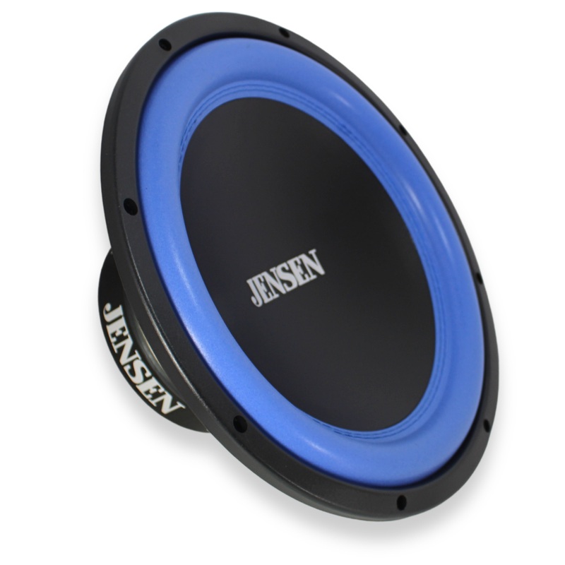 Jensen 12″ 400 Watts RMS 4-Ohms Car Audio Black/Blue Subwoofer JW124