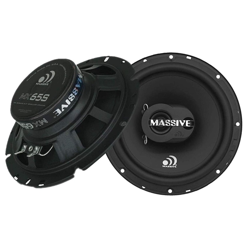 Massive Audio MX Series Shallow Mount 6.5″ 50W RMS 4-Ohm Coaxial Speakers /MX65S