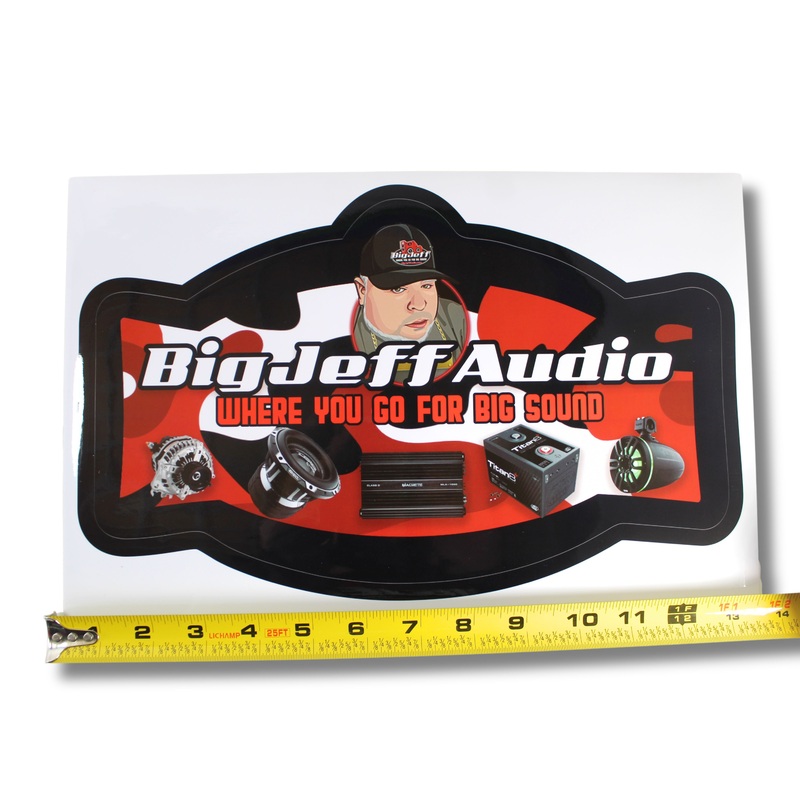 Official Big Jeff Audio 12″ Premium Vinyl Sticker  Next-Gen Edition