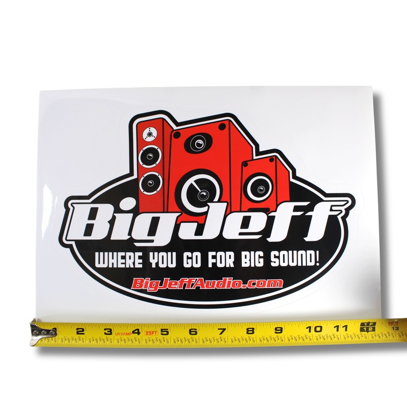 Official Big Jeff Audio Logo 13″ Premium Vinyl Sticker  Next-Gen Edition