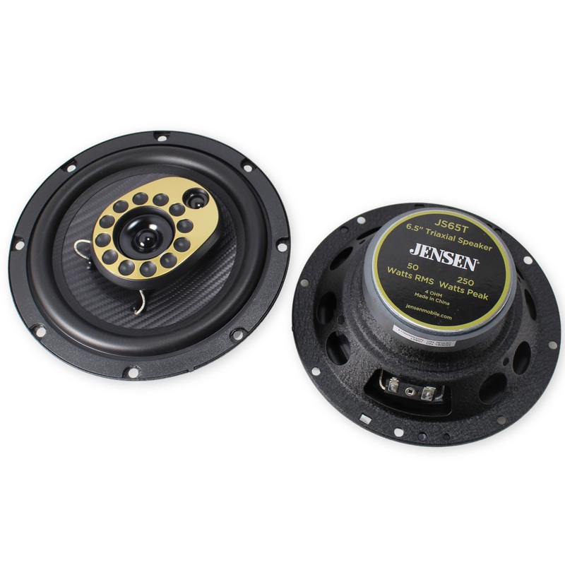 Pair of 6.5″ 50 Watt RMS 4-Ohms Jensen JS65T Full Range 3-Way Speakers