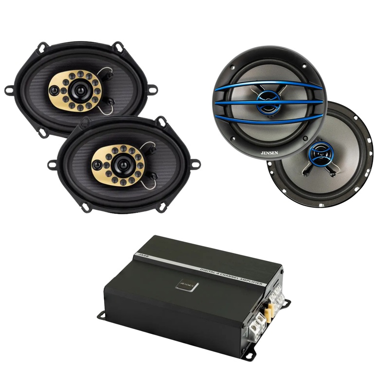 Pair of 6.5″ J6520 Speakers & Pair of 6″x8″ JS68T Speakers w/ RGB 4-Channel Amp