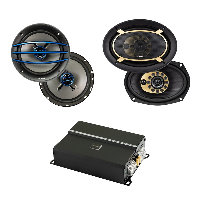 Pair of 6.5″ J6520 Speakers & Pair of 6″x9″ JS69T Speakers w/ RGB 4-Channel Amp