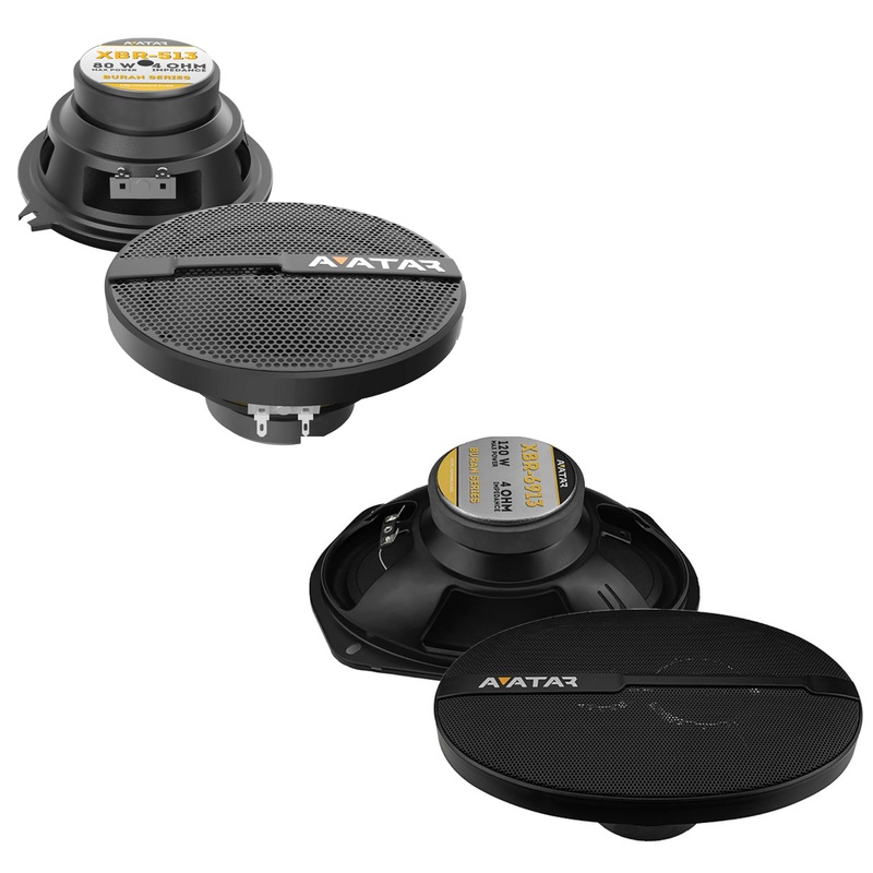 Pair of Avatar 6.9″ 60W & 5.25″ 40W RMS 4-Ohm Car Audio Coaxial Speakers