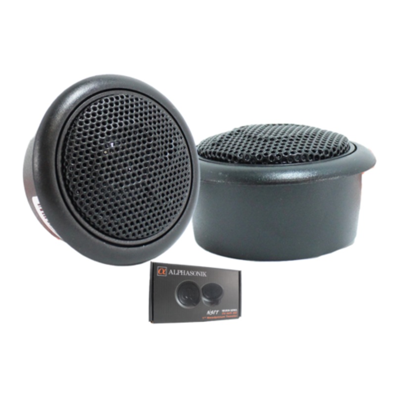 Alphasonik Car Audio 1 Neodymium Tweeter 120 Watts 4 Ohm Silk Cone NS1T