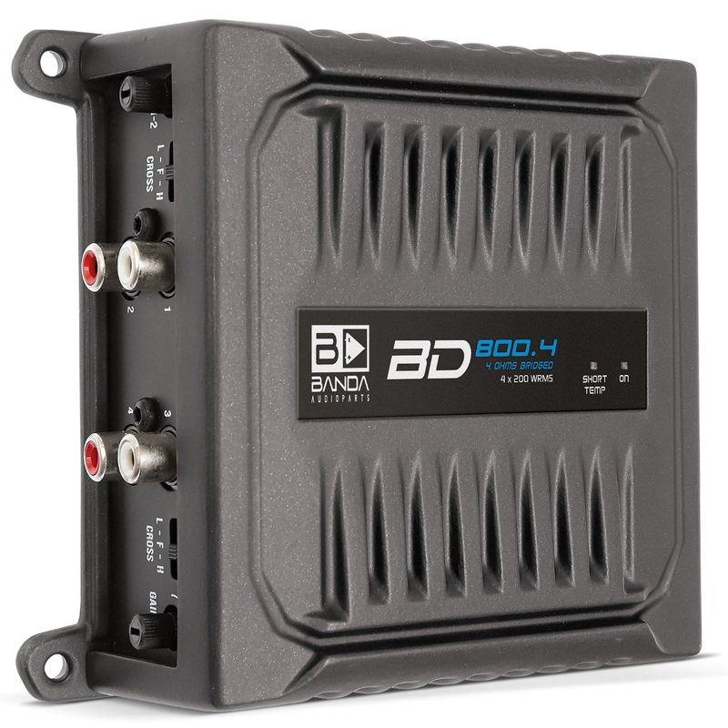 Banda Pocket Series Compact 800 Watt 2-Ohm Monoblock Brazilian Amplifier BD-800.4-2