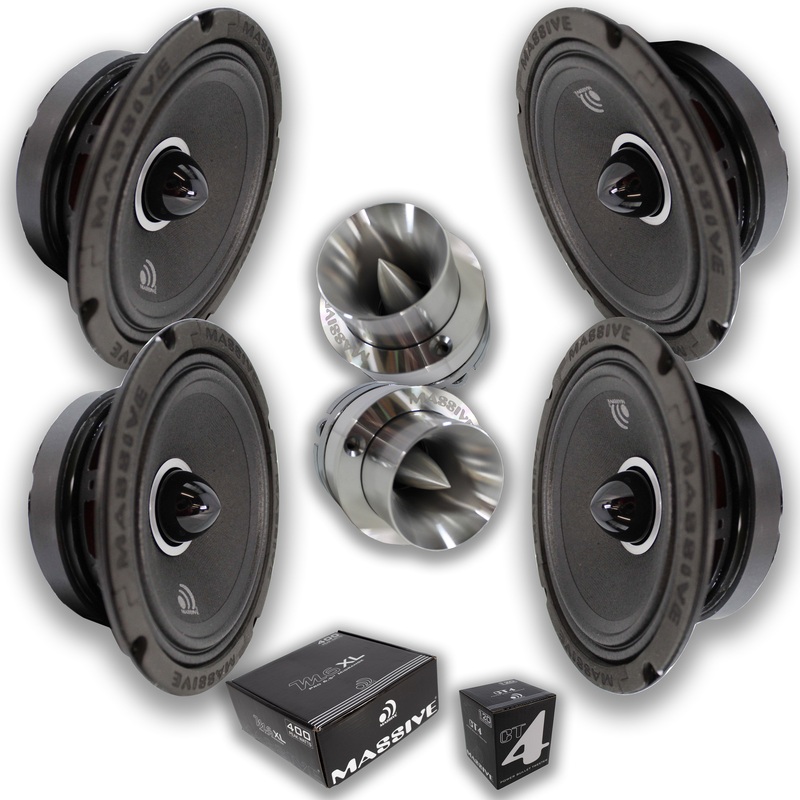 Massive Car Audio 6.5″ Loud Speakers 1600W With Super 1″ Bullet Tweeters