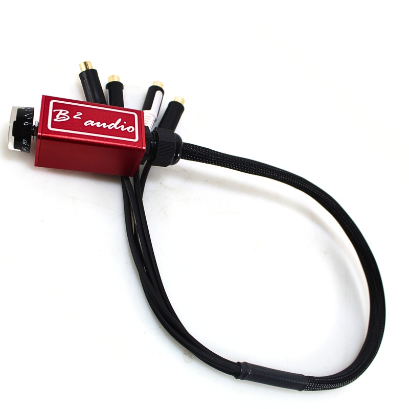 Official B2 Audio Aluminum Cased 30″ RCA Bass Knob Red with B2 Audio Logo